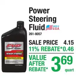 Menards Power Steering Fluid offer
