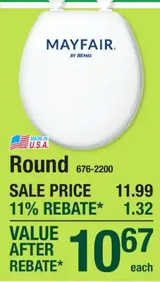 Menards MAYFAIR Round TOILET SEATS offer