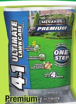 Menards Premium 4-in-1 Lawn Fertilizer offer