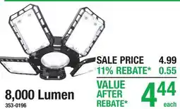 Menards 8,000 Lumen offer