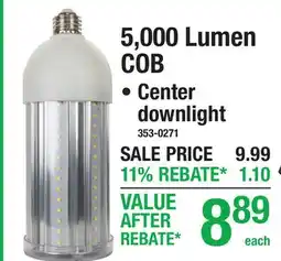 Menards 5,000 Lumen COB Folding Panel Bulbs offer