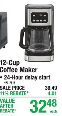 Menards 12-Cup Coffee Maker offer