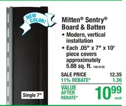 Menards Mitten Sentry Board & Batten offer