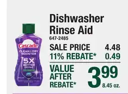 Menards Dishwasher Rinse Aid offer