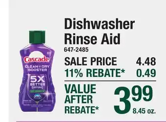 Menards Dishwasher Rinse Aid offer
