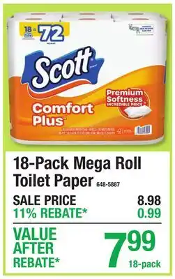 Menards 18-Pack Mega Roll Toilet Paper offer