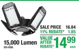 Menards 15,000 Lumen FOLDING PAANEL BULBS offer
