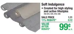 Menards Soft Indulgence Carpet offer