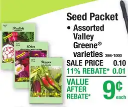 Menards Seed Packet offer