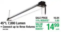 Menards 45L 7,000 Lumen offer