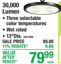 Menards 30,000 Lumen High Bay Lights offer