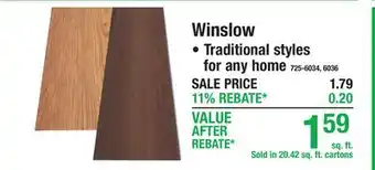 Menards Winslow Waterproof Vinyl Plank offer