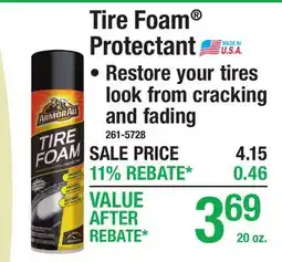 Menards Tire Foam Protectant offer