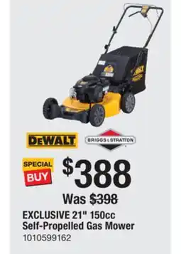 The Home Depot DEWALT 21 150cc Self-Propelled Gas Mower offer