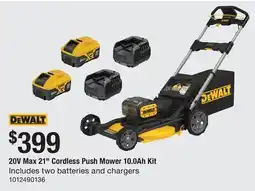 The Home Depot Dewalt 20V Max 21 Cordless Push Mower offer