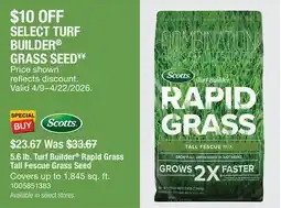 The Home Depot Scotts 5.6 LB.TURF BUILDER Turf Builder Rapid offer