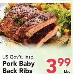Eurofresh Market US Gov't. Insp. Pork Baby Back Ribs offer