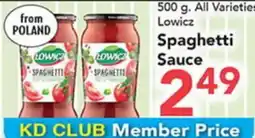 Eurofresh Market Lowicz Spaghetti Sauce offer