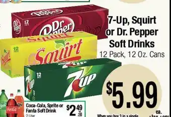 Big Saver Foods 7-Up, Squirt or Dr. Pepper Soft Drinks offer