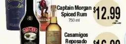 Big Saver Foods Captain Morgan Spiced Rum, Baileys Irresistible Cream, Casamigos Reposado offer