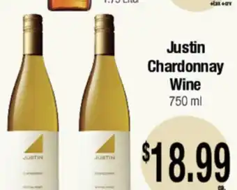 Big Saver Foods Justin Chardonnay Wine offer