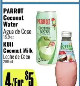 R Ranch Markets PARROT Coconut Water, KUII Coconut Milk offer