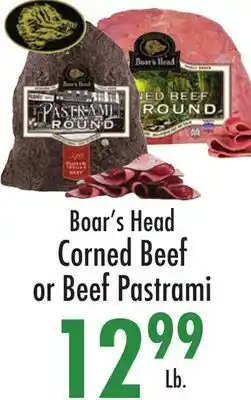 Garden Fresh Market Boar's Head Corned Beef or Beef Pastrami offer