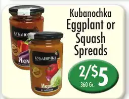Garden Fresh Market Kubanochka Eggplant or Squash Spreads offer