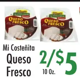 Garden Fresh Market Mi Costeñita Queso Fresco offer