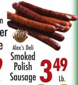 Garden Fresh Market Alex's Deli Smoked Polish Sausage offer