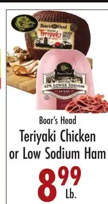 Garden Fresh Market Boar's Head Teriyaki Chicken or Low Sodium Ham offer