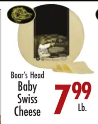 Garden Fresh Market Boar's Head Baby Swiss Cheese offer