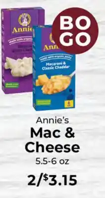 Sunset Foods Annie's Mac & Cheese offer