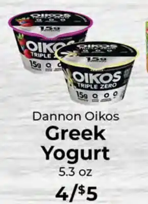 Sunset Foods Dannon Oikos Greek Yogurt offer