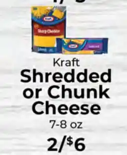 Sunset Foods Kraft Shredded or Chunk Cheese offer