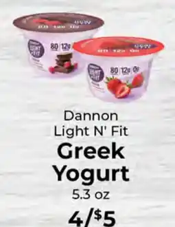 Sunset Foods Dannon Light N' Fit Greek Yogurt offer