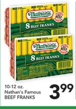 Pete's Fresh Market Nathan's Famous BEEF FRANKS offer