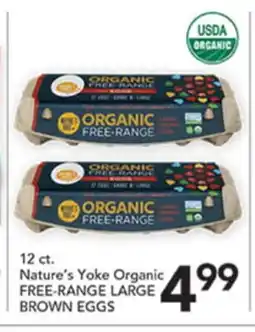 Pete's Fresh Market Nature's Yoke Organic FREE-RANGE LARGE BROWN EGGS offer
