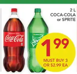 Pete's Fresh Market 2 L COCA-COLA or SPRITE offer