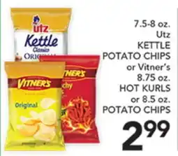 Pete's Fresh Market Utz Kettle Potato Chips or Vitner's Hot Kurls or Potato Chips offer