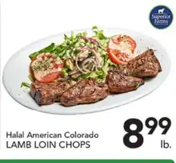 Pete's Fresh Market Halal American Colorado LAMB LOIN CHOPS offer