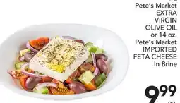 Pete's Fresh Market Pete's Market EXTRA VIRGIN OLIVE OIL or 14 oz. Pete's Market IMPORTED FETA CHEESE In Brine offer