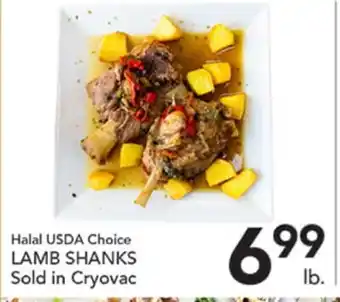 Pete's Fresh Market Halal USDA Choice LAMB SHANKS offer