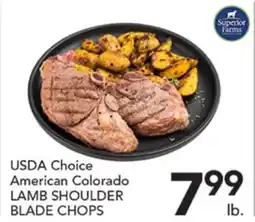 Pete's Fresh Market USDA Choice American Colorado LAMB SHOULD BLADE CHOPS offer