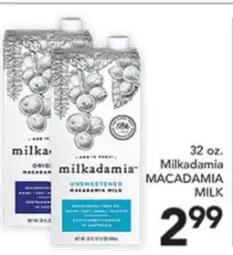 Pete's Fresh Market 32 oz. Milkadamia MACADAMIA MILK offer