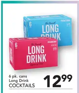 Pete's Fresh Market 6 pk. cans Long Drink COCKTAILS offer