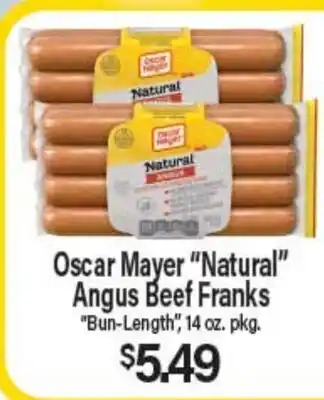 Angelo Caputo's Fresh Market Oscar Mayer Natural Angus Beef Franks offer