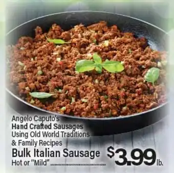 Angelo Caputo's Fresh Market Angelo Caputo's Hand Crafted Sausages offer