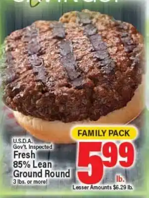 Angelo Caputo's Fresh Market Fresh 85% Lean Ground Round offer