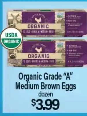 Angelo Caputo's Fresh Market Organic Grade A Medium Brown Eggs offer